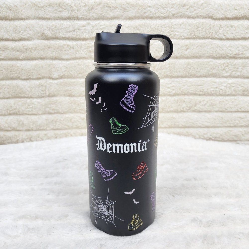 Demonia Stainless Steel Insulated 32OZ Thermal Bottle Goth Gifts